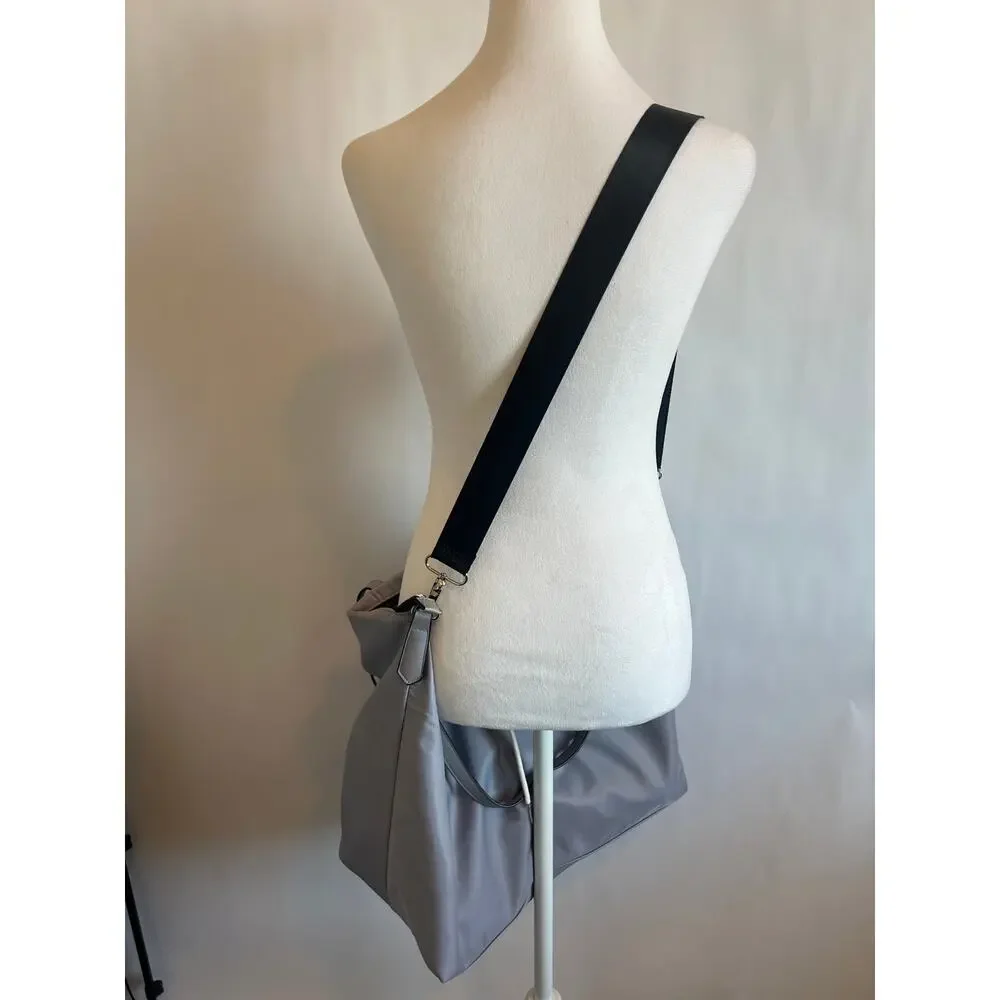Madden Girl Nylon
Weekender Travel Large Tote Bag Gray and Black - Picture 2 of 11
